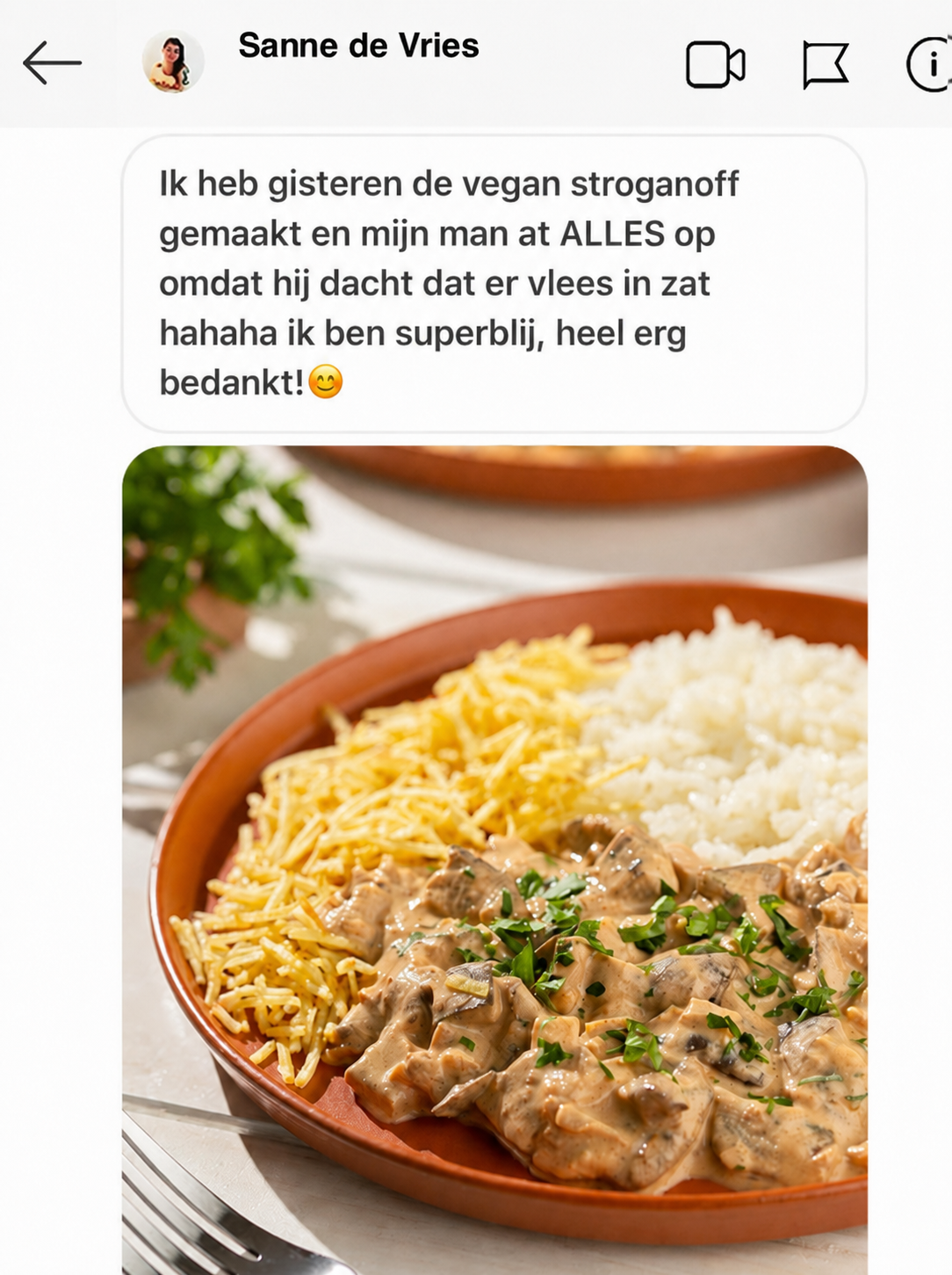 Klantrecensie op Instagram